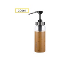 Supperstore Kitchen Sauce Squeeze Bottle Home Kitchen Supplies Oil Sauce Press Oil Pot Oyster Sauce Press-Black-300ml