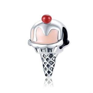 Sweet Cones Charm for Bracelet Bangle Silver plating Waffle Cone Charms DIY Bracelet Jewelry