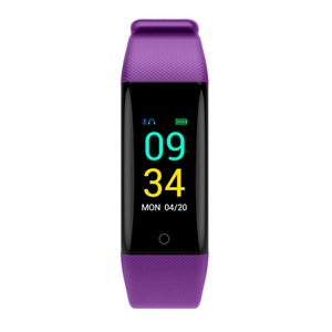 T10 0.96" IPS Touch Screen IP68 Waterproof Smart Watch Heart Rate Sleeping Monitor Multiple Sports Modes Fitness Exercise Bracelet PURPLE COLOR