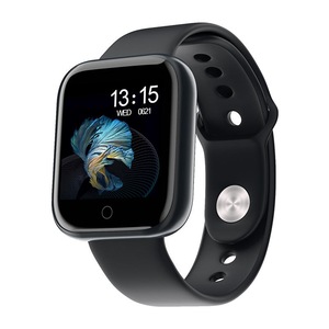 T80 Heart Rate Blood Pressure Monitor Multi-sport Modes Weather Forcast Dazzling Screen Smart Watch BLACK COLOR