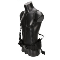 Tactical Molle Belt Combat Girdle Wear Proof H-shaped Adjustable Soft Padded Men Army Military Gear BLACK COLOR