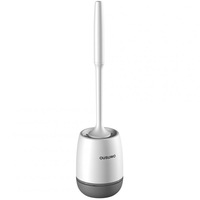 Toilet Brush Long Handle Soft Hair Silicone Wall Hanging Toilet Cleaning Brush gray_Flooring