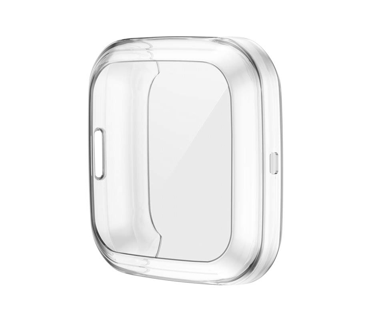 TPU Shell Case Screen Protector Frame Cover Bumper for Fitbit Versa 2 Watch TPU Protect Protective Durable Housing-White