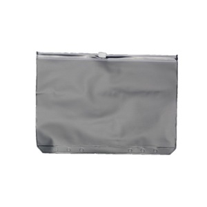 Transparent PVC Storage Card Holder A5 Binder Rings Notebook 6 Hole Bag Envelope Zipper Insert Refill Document Organiser