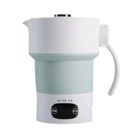 Travel Portable Electric Kettle Foldable Kettle Constant Temperature Mini Insulation Pot Adjustable Temperature-Green