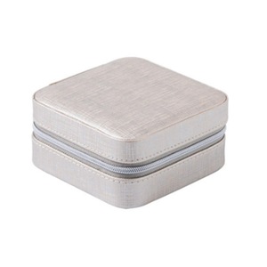Travel Portable Jewelry Box Ear Stud Earring Jewelry Storage Box Leather Small Jewelry Bag