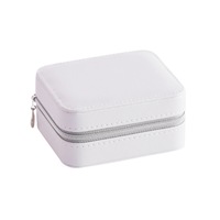 Travel Portable Multi-layer Jewelry Box Jewelry Earrings Storage Box Creative Jewelry Box with Mirror-White