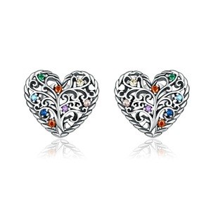 Tree of Life Jewelry Silver plating Stud Earrings for Women Wedding Jewelry