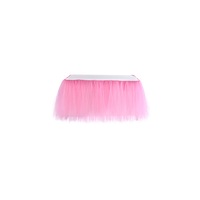 Tulle Skirt Table Skirt Chiffon,Tablecloth Gauze Romantic Net Yarn - Pink