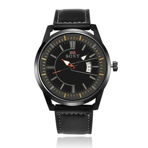 Ultra Thin Fashion Style Men Watch Leather Strap Quartz Wristwatches