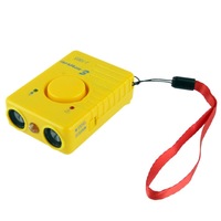 Ultrasonic Dog Repeller + SOS Alarm + Torch + Anti-Theft Electric Bodyguard(Yellow)