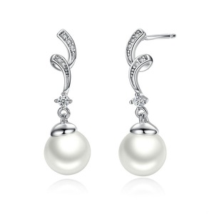 Unique Design Silver plating Wave Drop Earrings Women Fashion Jewelry