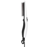 Unisex Electric Beard Straightener Brush Portable Quick Hair Straightening Curling Comb Constant Temperature Negative Ion Hair Styling Tool