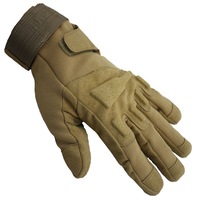 Unisex Full Finger Gloves Warm Windproof Thickening Comfortable Outdoor Gloves Cycling Motorcycle Hiking Camping Khaki_L