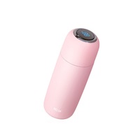 Unisex Intelligent Digital Temperature Display Thermos Portable Portable Stainless Steel Cup-Pink 450ml