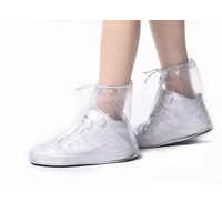 Unisex Waterproof Transparent Shoe Cover Convenient Antiskid Shoe Cover - WHITE