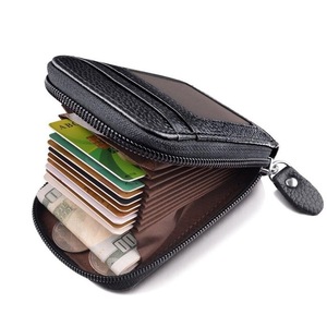 Unisex Women Men Fashion Mini Leather Wallet ID Credit Cards Holder Purse