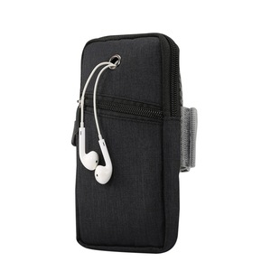 Universal 6.5 inch Mobile Phone Sports Armband Waterproof Canvas Armband Zipper Bag