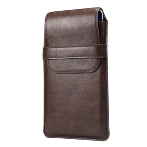 Universal Waist Bag Business Retro Slim Flip Men Phone Bag Pouch Cover for Samsung Phone Case Bag
