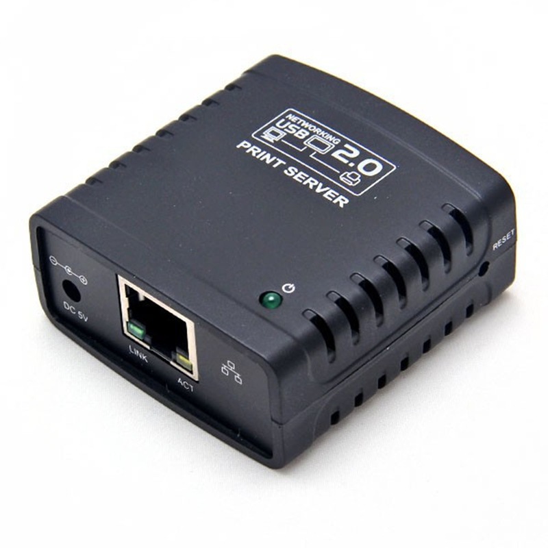 USB 2.0 LRP Print Server Share a LAN Networking USB Printer Ethernet ...