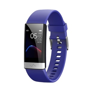 V19 ECG+PPG O2 HRV Analysis Tracking Motion Call Reminder IP68 Waterproof Smart Watch BLUE COLOR