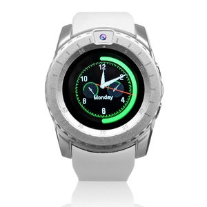 V8s 1.22' IPS Curved Screen GSM Watch Phone Sleep Monitor Music Player Remote Camera Smart Watch WHITE COLOR