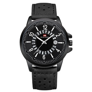 VA-206 Casual Style Date Display Outdoor Quartz Watch Leather Band Men Watch 02 COLOR