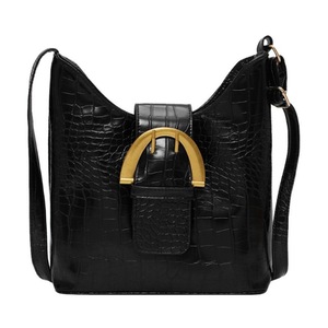 Vintage PU Leather Bucket Bags For Women Small Solid Color Crossbody Bag Female Shoulder Messenger Bag Handbags