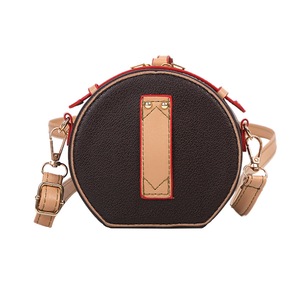 Vintage Round Crossbody Bag Women PU Leather Shoulder Messenger Bags Ladies Small Handbags Waist Pouch Mini Totes Purse