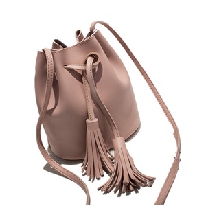Vintage Tassel Crossbody Bucket Bag Woman Bag Female Shoulder Handbags Drawstring Messenger Crossbody Bags