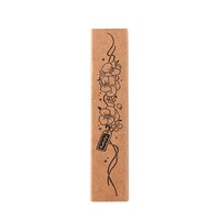 Vintage Wooden Rubber Stamps Nature Plants Decorative Flowers Rubber Seal Stamp for DIY Craft Diary Craft Scrapbooking