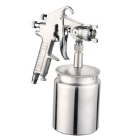 W-77 Paint Spray Gun Sprayer lower Pot Pneumatic Tool for Home Car, Hole diameter: 3mm