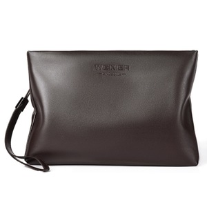 W100 PU Leather Business Men Carry Bag Envelope Bag (Brown)