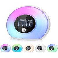 Wake Up Light Alarm Clock, Smart Kids Night Lights Digital Alarm Clock LED Wireless Bluetooth Speaker Lamp for Bedroom Living Room D��cor