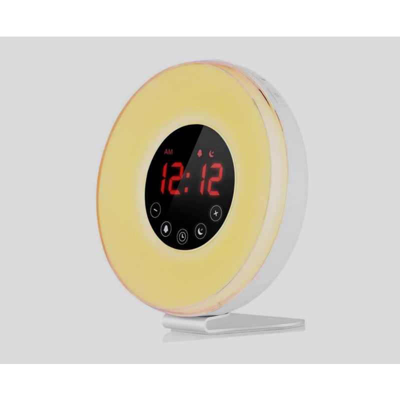 Wake- Up Light, LBell Alarm Clock 7 Colored Sunrise Simulation & Sleep Aid Feature, Dual Alarm Clock with Radio, 7 Natural Sound and Snooze | Buy Clocks - 840079196972