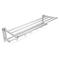 Wall Mounted Towel Holder Rack Hook Hanger Bar Shelf Rail Storage Bathroom Hotel