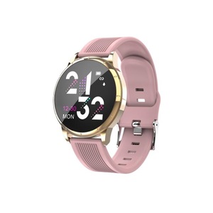 Wallpaper Change Color Display Wristband Heart Rate Blood Pressure Female Period Monitor Smart Watch-C