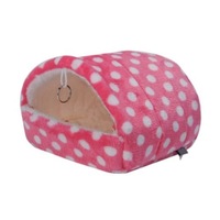 Warm Thickened Triangle Bird Nest Parrot Hamster Hammock Nest, Size:M-9x10cm(Pink)
