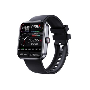 Watch Heart Rate and Temperature Monitoring Intelligent Sports Waterproof Touch Screen Watch (Black)
