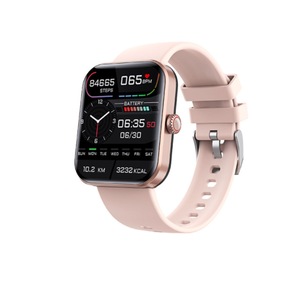 Watch Heart Rate and Temperature Monitoring Intelligent Sports Waterproof Touch Screen Watch (Pink)