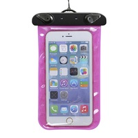 Waterproof Cell Phone Sealed Bag Pouch with Arm Band for Phone Under 6 Inches Phone PINK COLOR