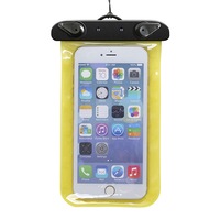 Waterproof Cell Phone Sealed Bag Pouch with Arm Band for Phone Under 6 Inches Phone YELLOW COLOR