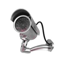 Waterproof Dummy CCTV CCD Bullet Camera with Flashing LED Light Outdoor Fake Simulation Camera