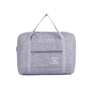 Waterproof folding large capacity portable travel bag for men and women Travel short-distance travel bag shoulder bag trolley bag GREY COLOR