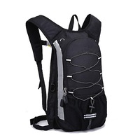 Waterproof Nylon Shoulder Bag Riding Climbing Hiking Light Weight Backpack BALCK COLOR