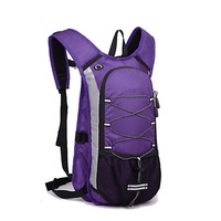 Waterproof Nylon Shoulder Bag Riding Climbing Hiking Light Weight Backpack PURPLE COLOR