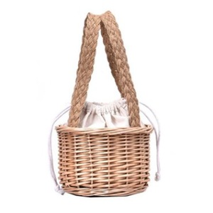 Weaving Basket Single Shoulder Bag Ladies Handbag Messenger Bag (L)