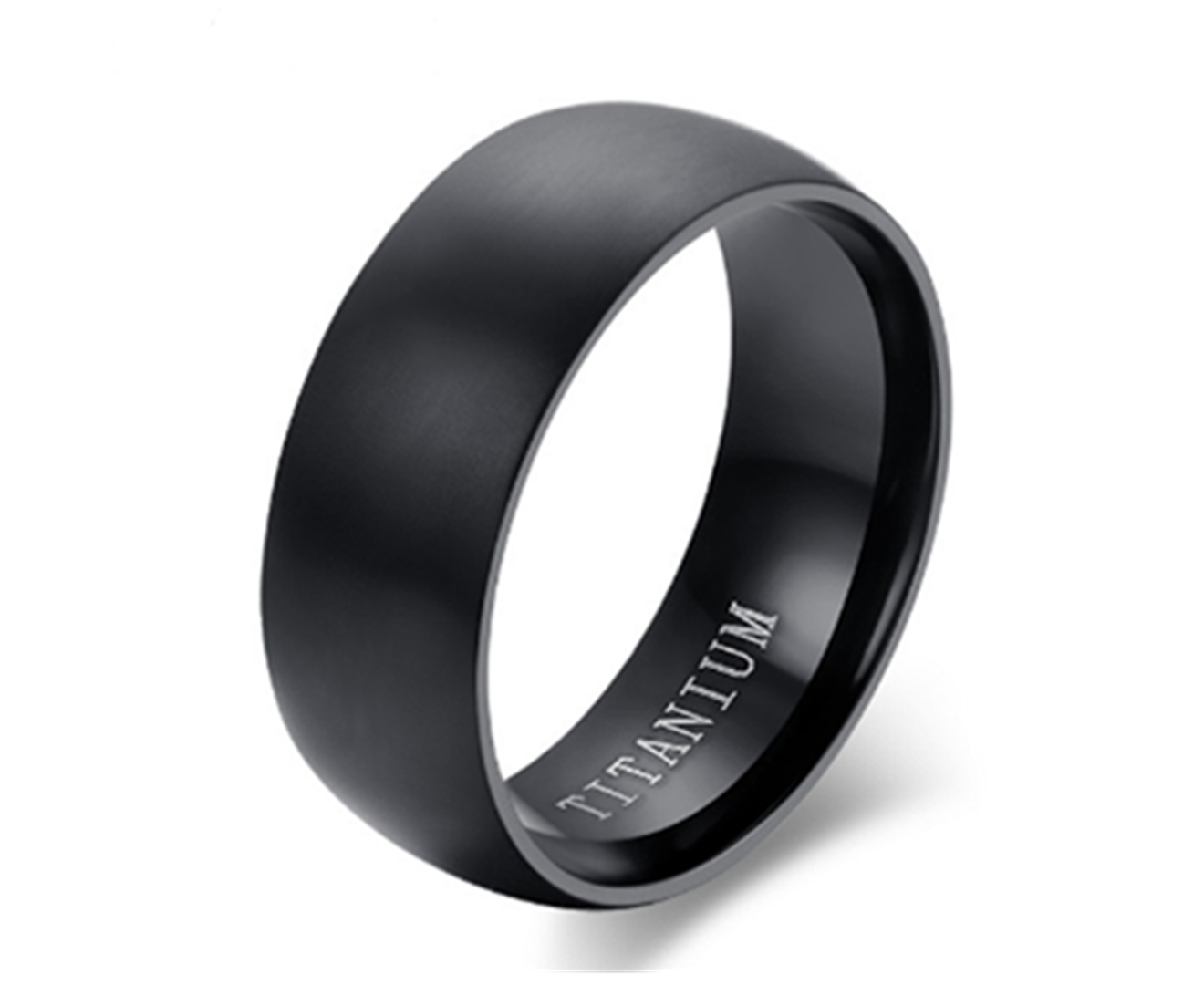 Wedding Band Classic Black Titanium Ring For Men Women