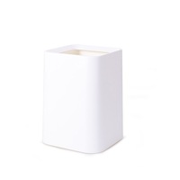 White Trash can Modern style Square Paper Basket Plastic Without cover Trash can PP+ABS Double layer Standing Waste Bins