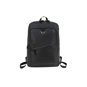 Wide Strap Casual PU Leather Double-shoulder Bag Messenger Bag for Men (Black)